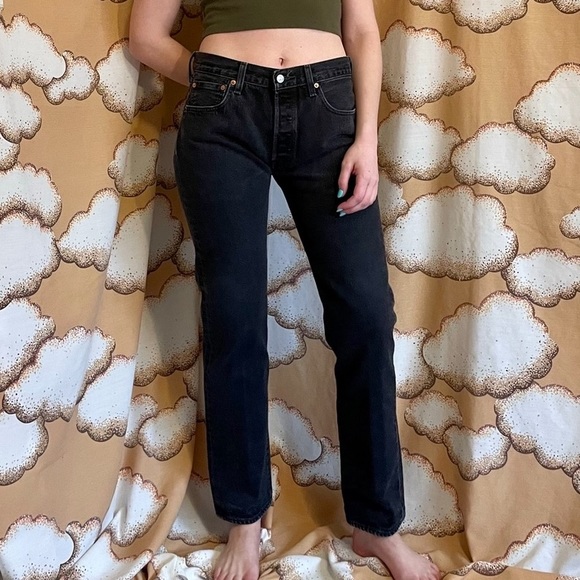 Levi’s 501 Black Button Fly Jeans 32x32 - Picture 1 of 9